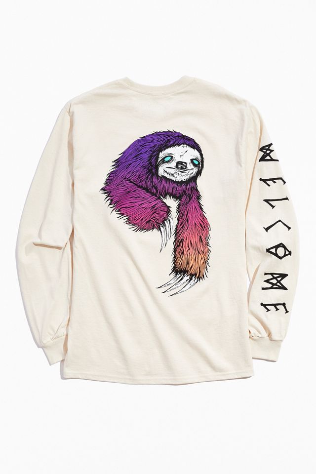 Welcome Sloth Long Sleeve Tee | Urban Outfitters Canada