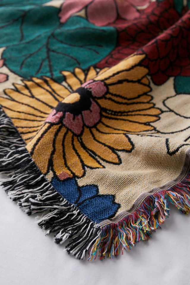 Valley Cruise Press ‘70s Bloom Woven Throw Blanket