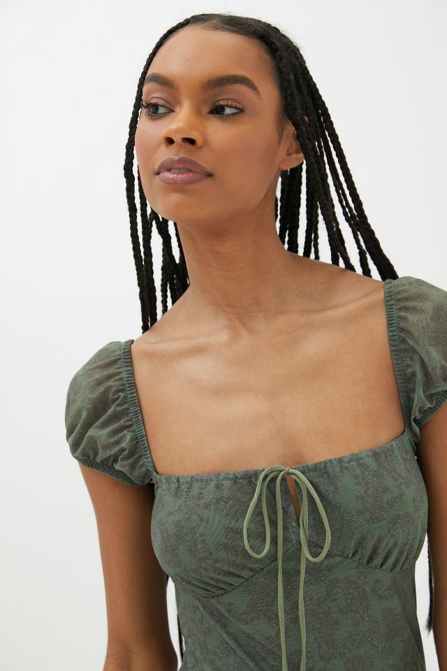 Motel Gaina Tie-Front Mini Dress #1