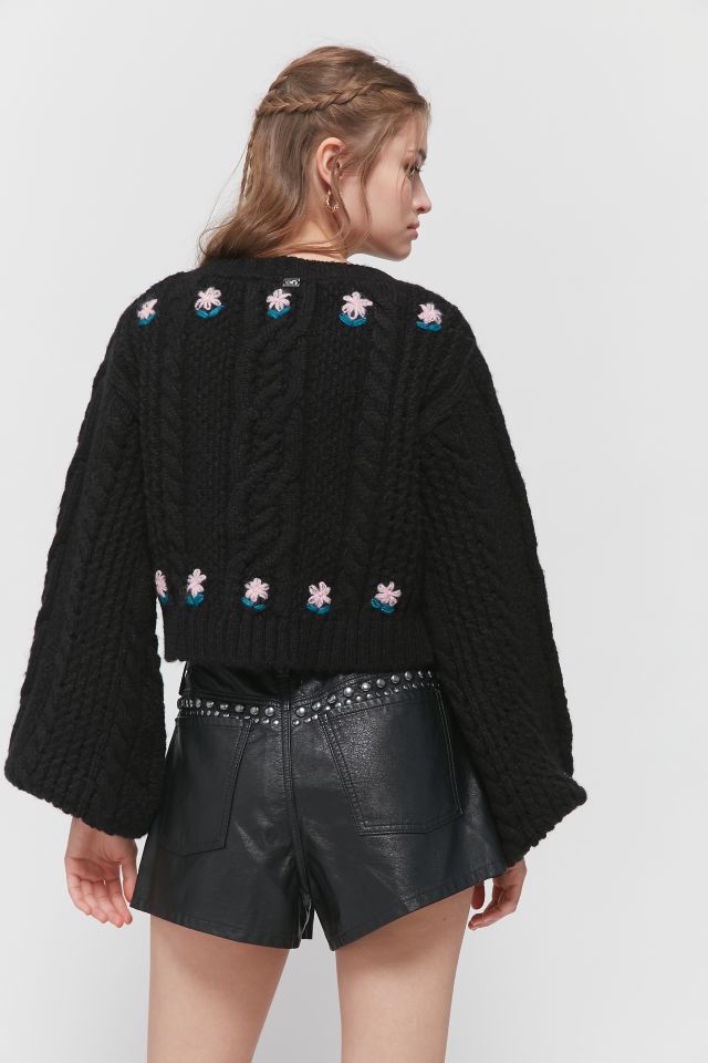 For Love & Lemons Savanna Cropped Sweater #1