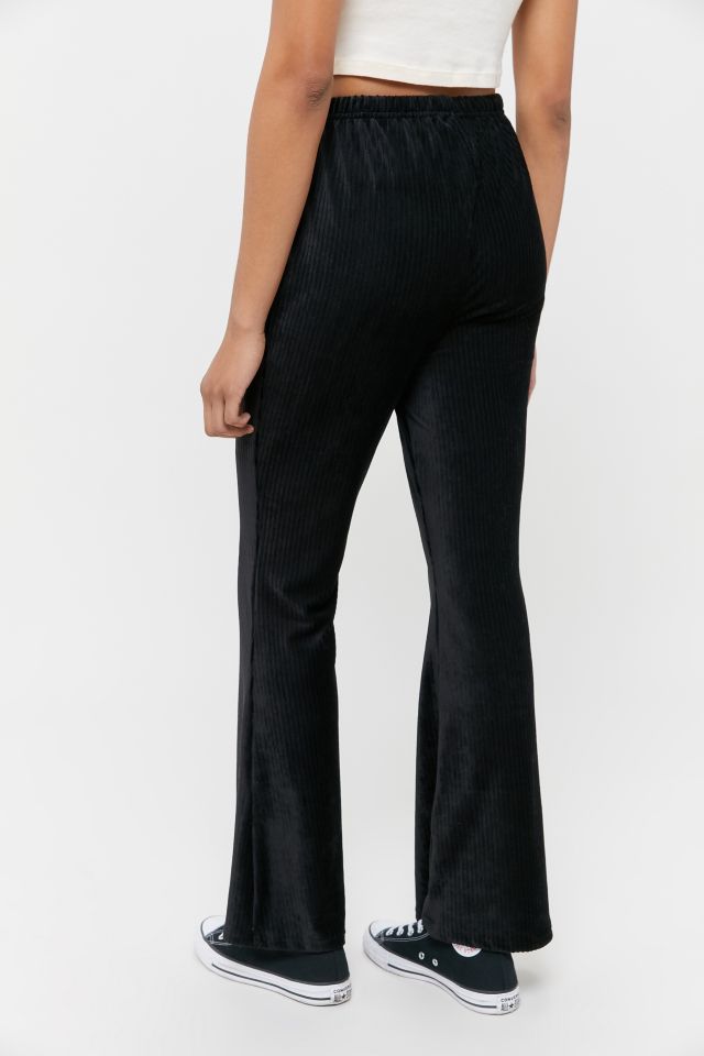 Velvet rib flare store pants