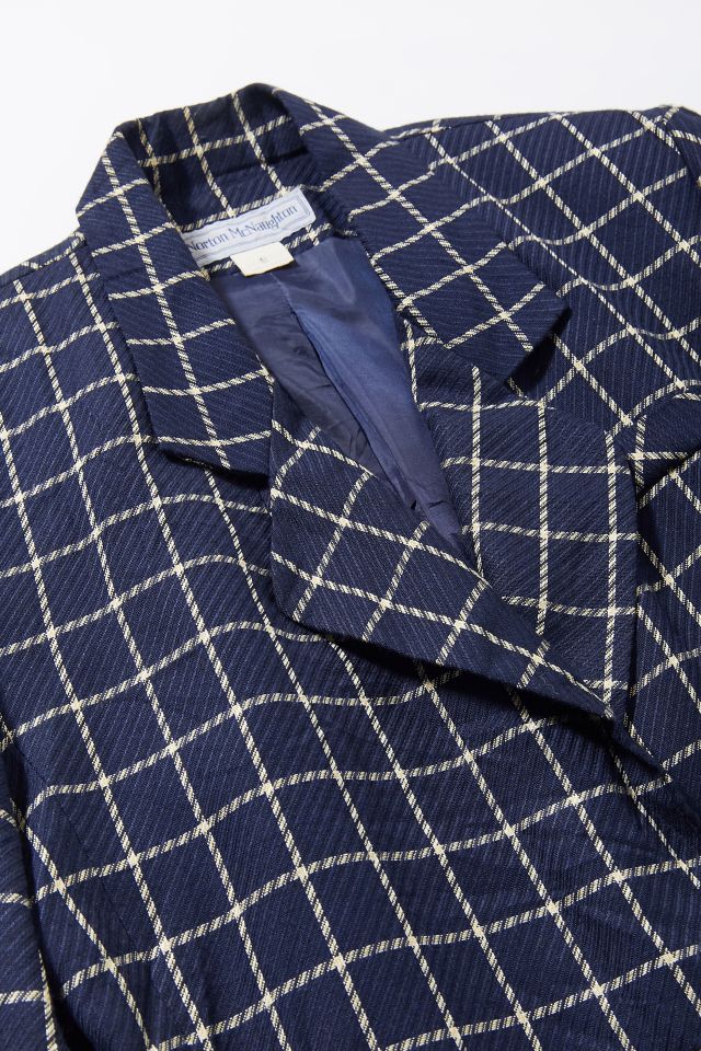 Vintage Navy Check Blazer  #2
