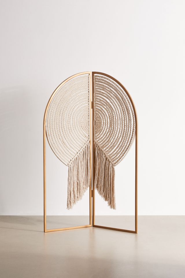 Hallie Macramé Room Divider Screen #1