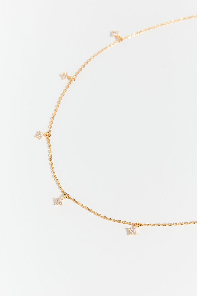 Girls Crew Diamond Dangle Choker Necklace | Urban Outfitters