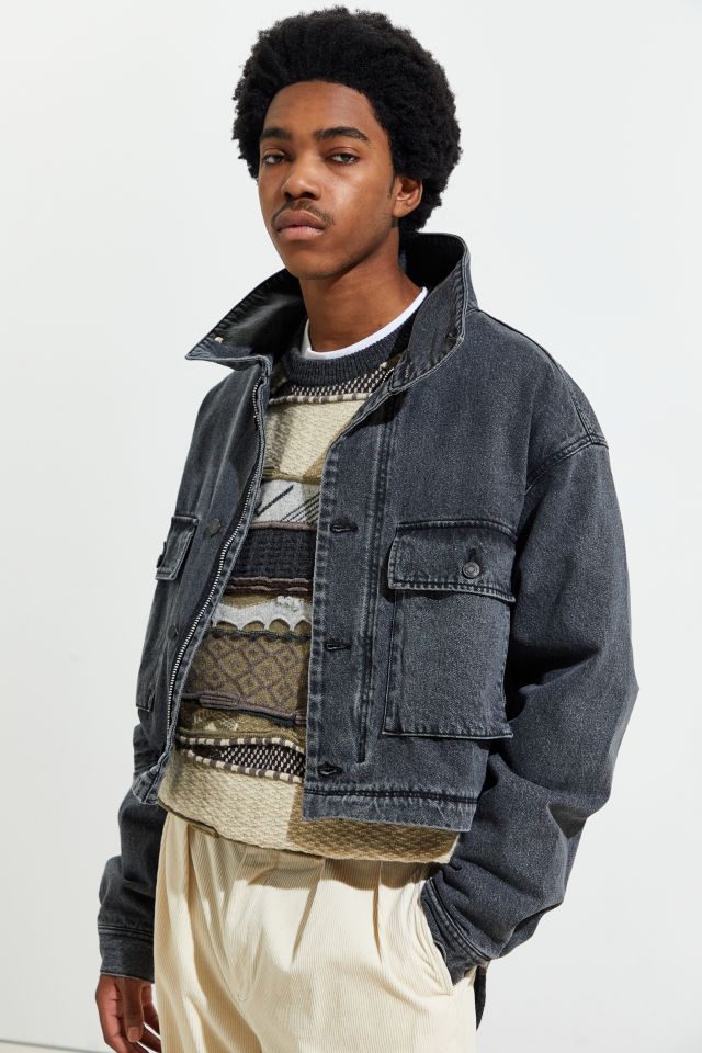LAB101 Nylon Cross Denim Parka Jacket. #2