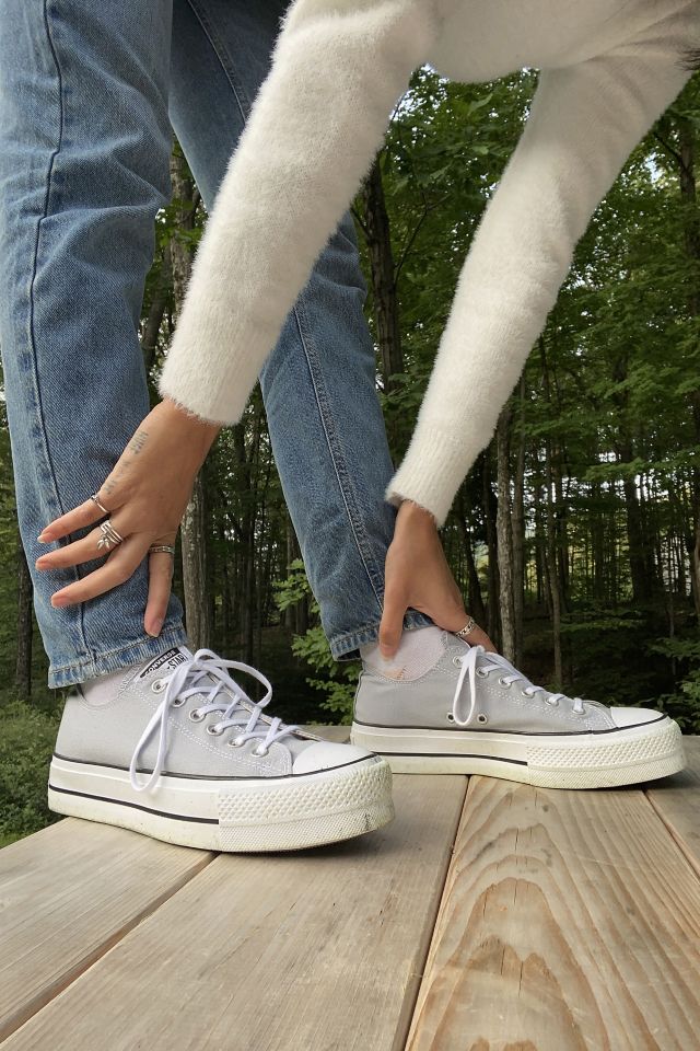 Grey converse wedges online