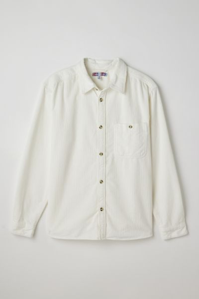 Urban Outfitters Uo Big Corduroy Work Shirt In Pearl