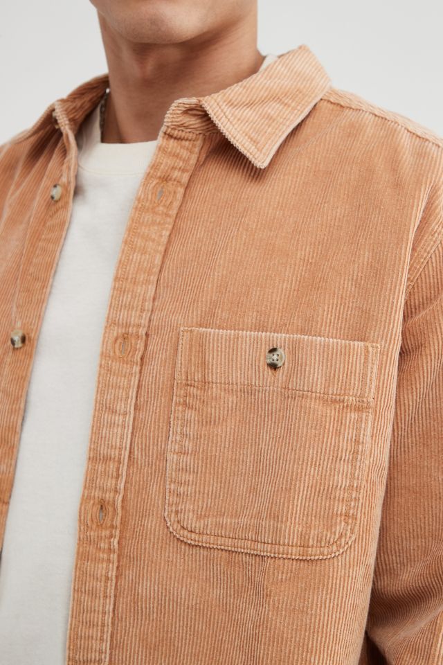 Urban Outfitters Uo Big Corduroy Cotton Work Shirt in Natural for