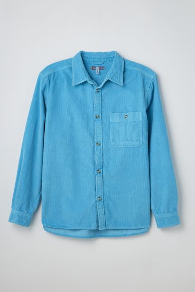 Urban Outfitters Uo Big Corduroy Work Shirt In Blue Multi