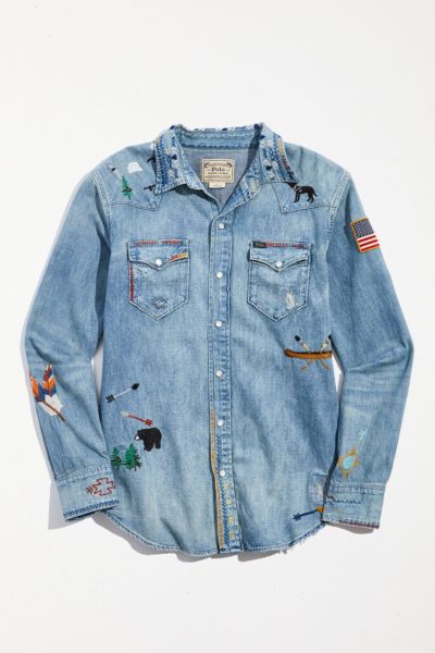 Polo Ralph Lauren Graphic Western Button-Down Shirt | Urban Outfitters