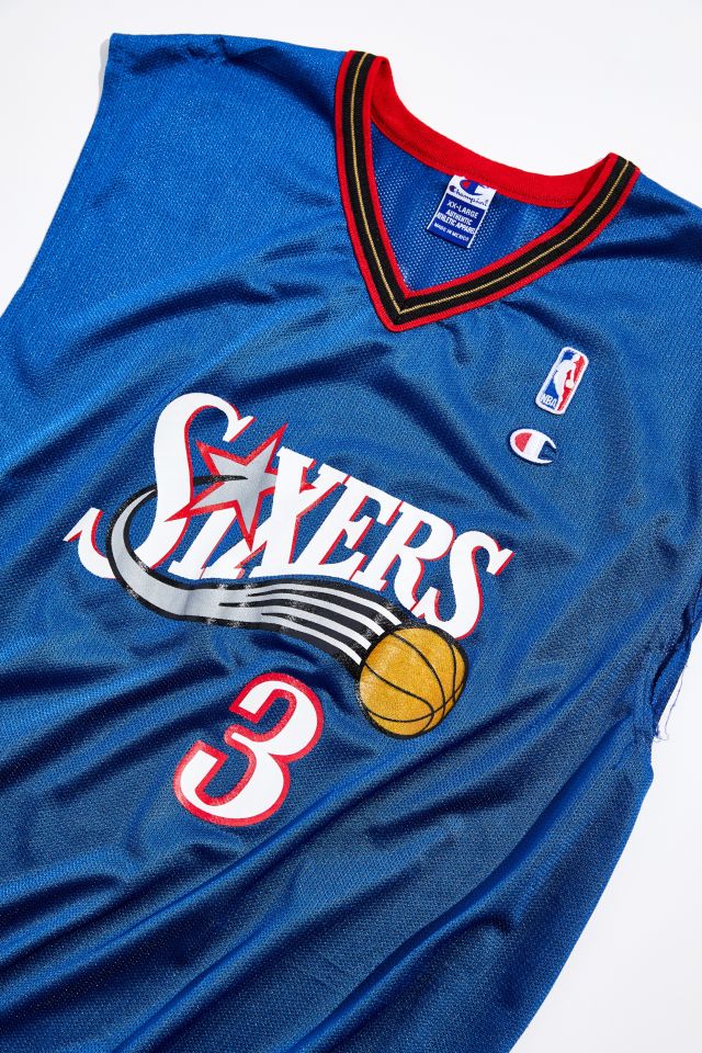 Vintage Philadelphia 76ers Allen Iverson NBA Basketball Jersey #1