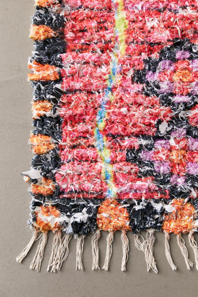 Evie Printed Rag Rug | Urban Outfitters