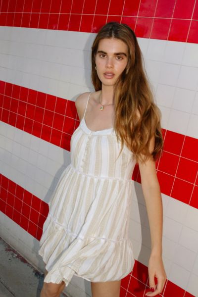 uo honey tiered frock mini dress