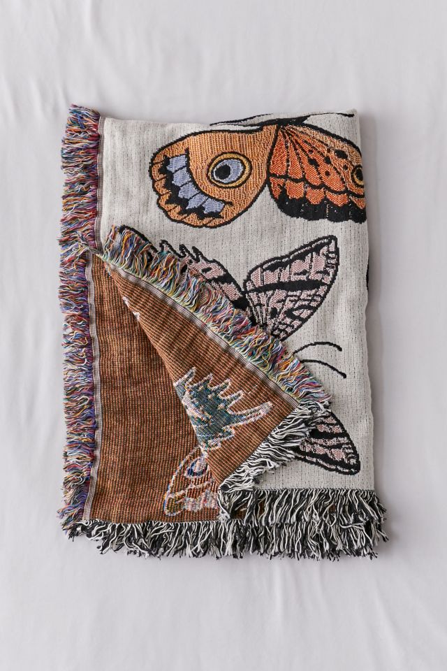 Calhoun & Co. Butterfly And Moth Woven Throw Blanket