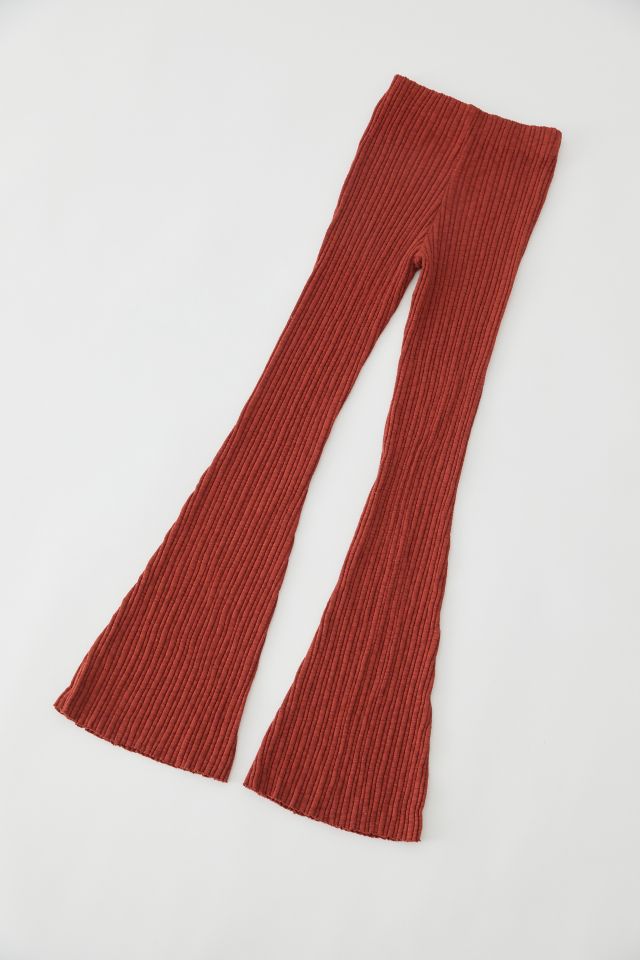 UO Rosie High-Waisted Ribbed  Flare Pant #2