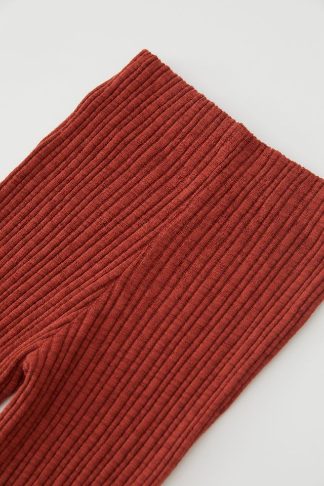 UO Rosie High-Waisted Ribbed  Flare Pant #3