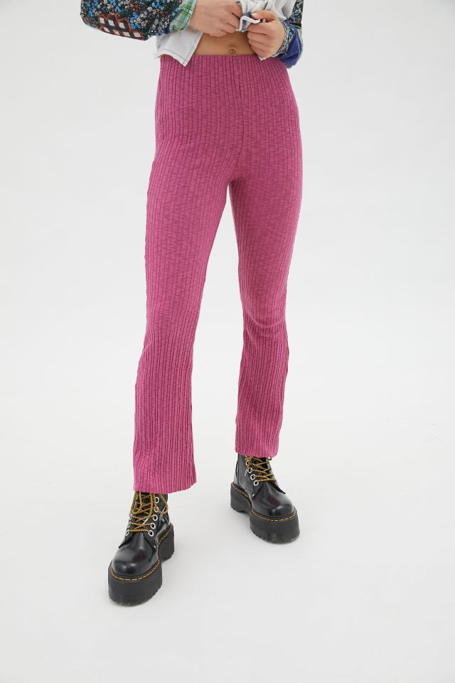 Pantalon Évasé Taille Haute Côtelé Rosie UO #1