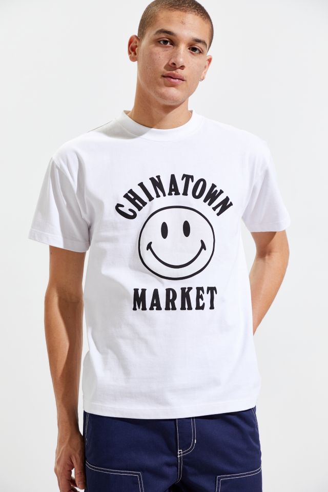 Chinatown Market UV Smiley Basket Ball T-Shirt 太陽光 Chinatown Market Smiley Originals Purple Basketball Tee Size