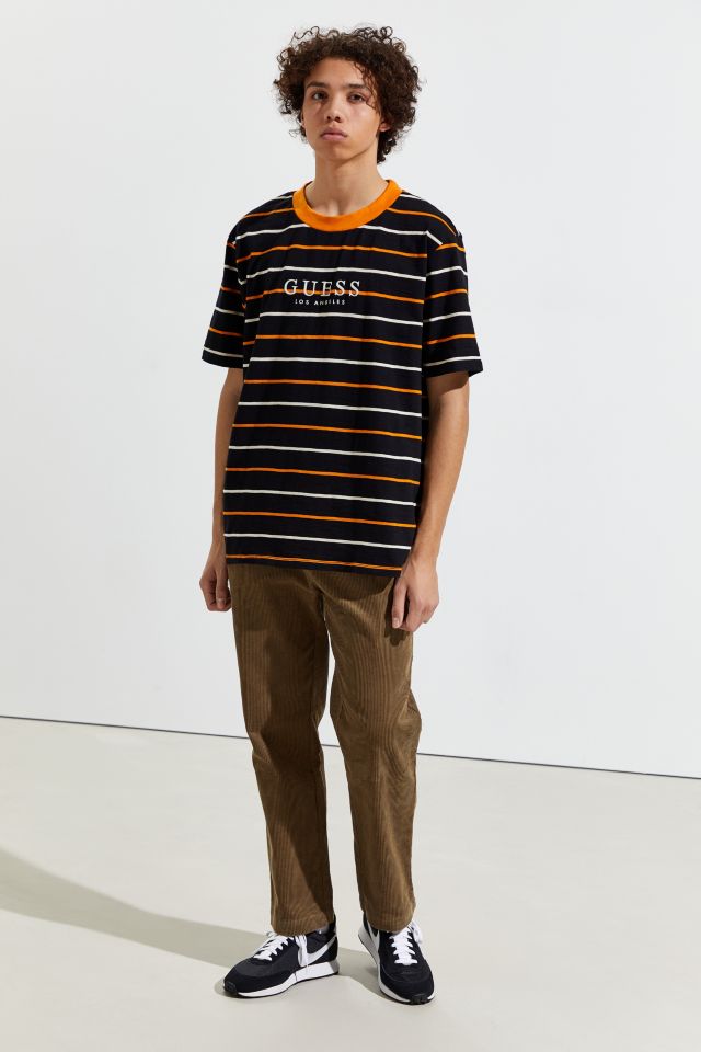 GUESS Stripe Embroidered Text Tee  #2
