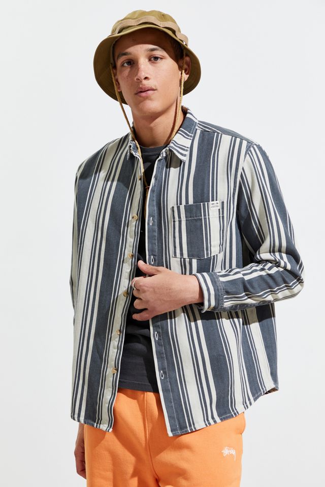 UO Herringbone Stripe Button-Down Shirt | Urban Outfitters Canada