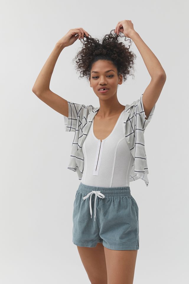 UO Harper Crepe Button-Down Shirt #3