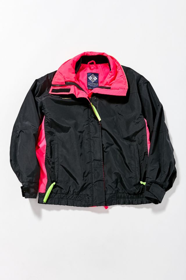 Vintage Columbia Black Windbreaker Jacket 
