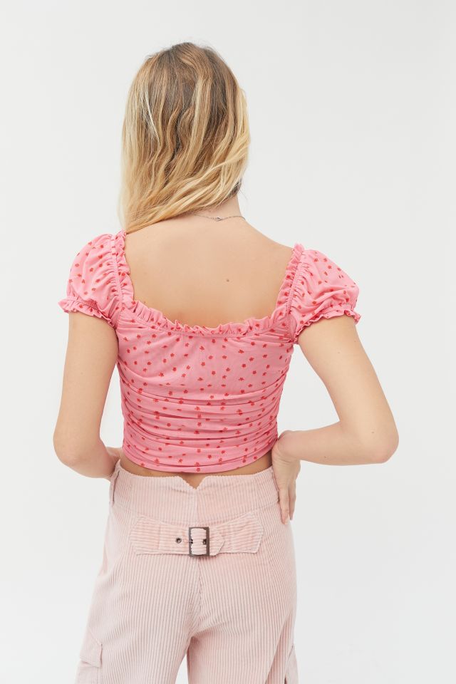 Tiger Mist Toronto Ruched Cropped Top #1