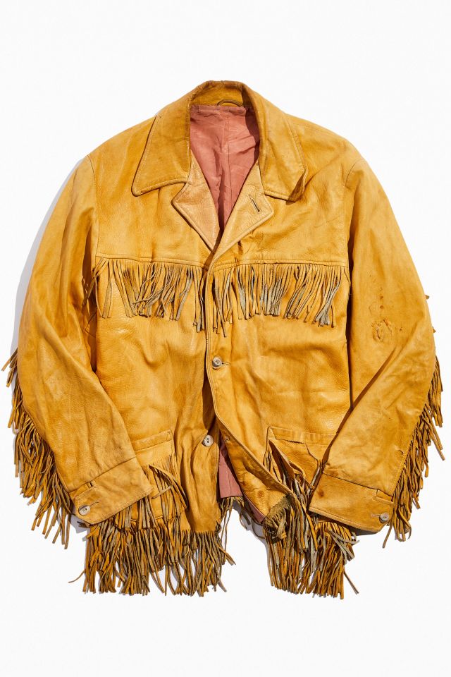 Vintage Leather Fringe Jacket | Urban Outfitters Canada