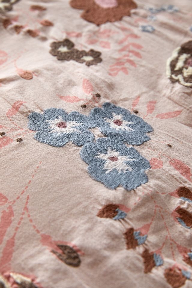 Blossom Embroidered Floral Duvet Cover #4