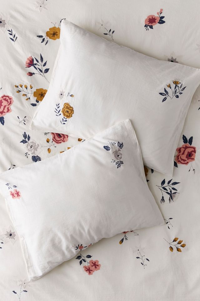 Blossom Embroidered Sham Set Urban Outfitters