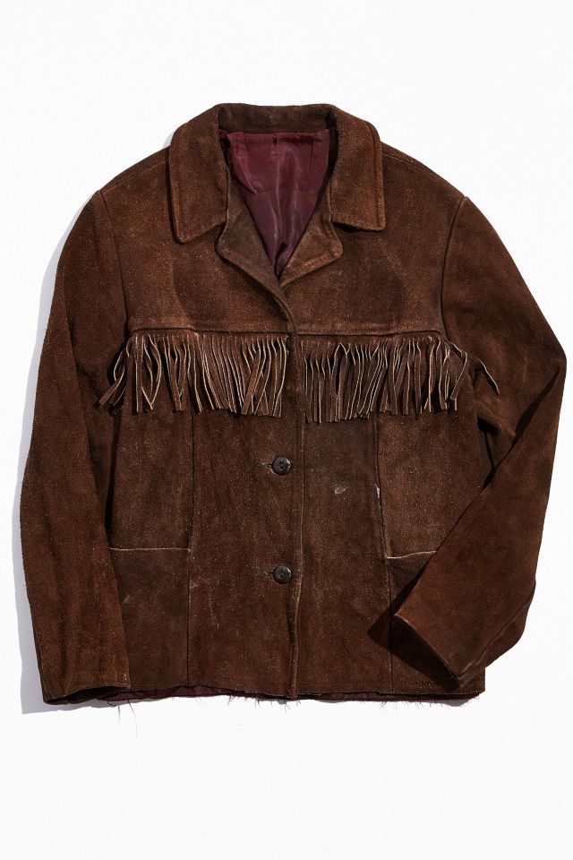 Vintage Leather Fringe Jacket | Urban Outfitters Canada