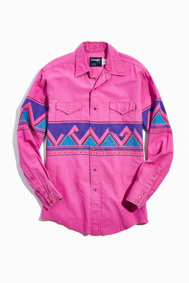 Vintage Wrangler Printed Western Button-Down Shirt | Urban Outfitters