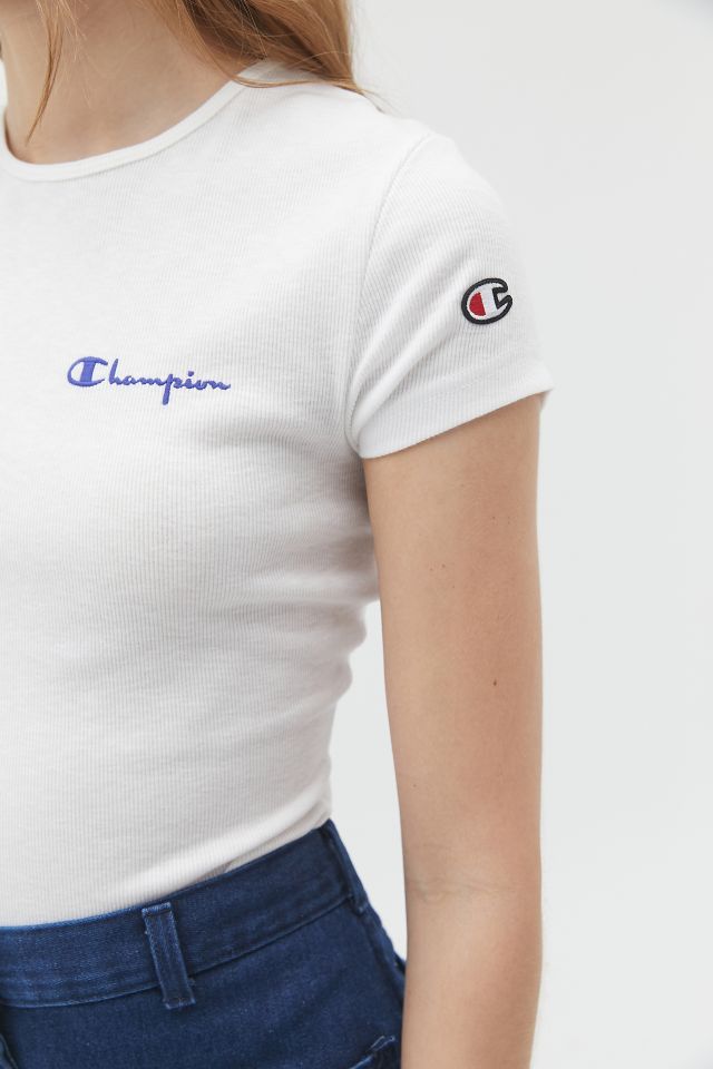 Champion t shirt women's urban outfitters on sale