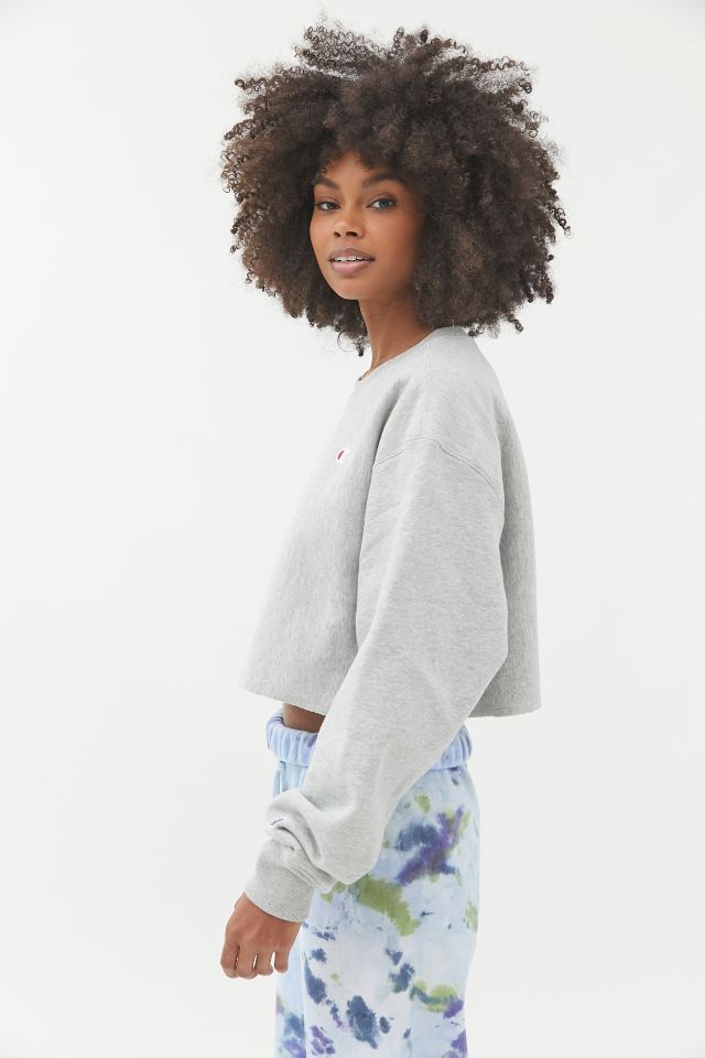 Champion curl 2024 cropped sweatshirt