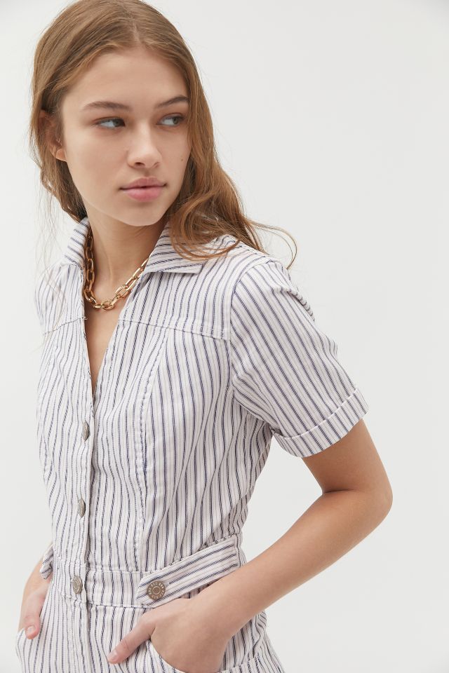 BDG Magritte Button-Front Shortall Coverall #3