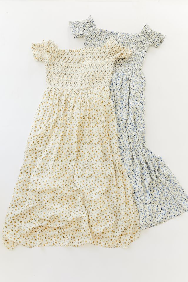 UO Emily Smocked Off-The-Shoulder Midi Dress #2