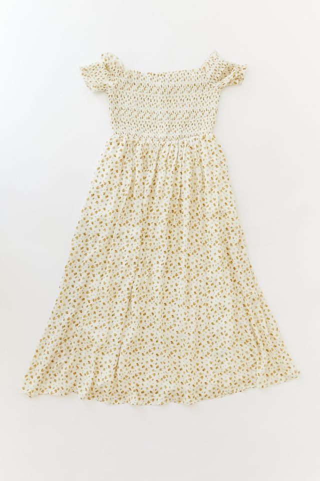 UO Emily Smocked Off-The-Shoulder Midi Dress #3