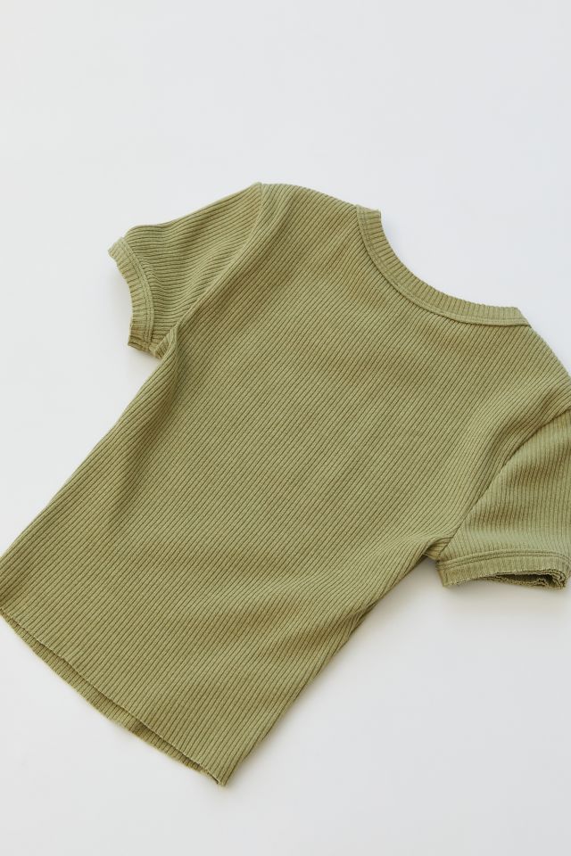 UO Perfect Ribbed Basic Baby Tee #3