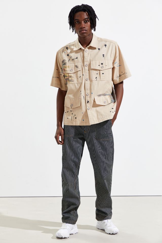 Chemise Boutonnée Manches Courtes BDG Éclaboussures de Peinture #2
