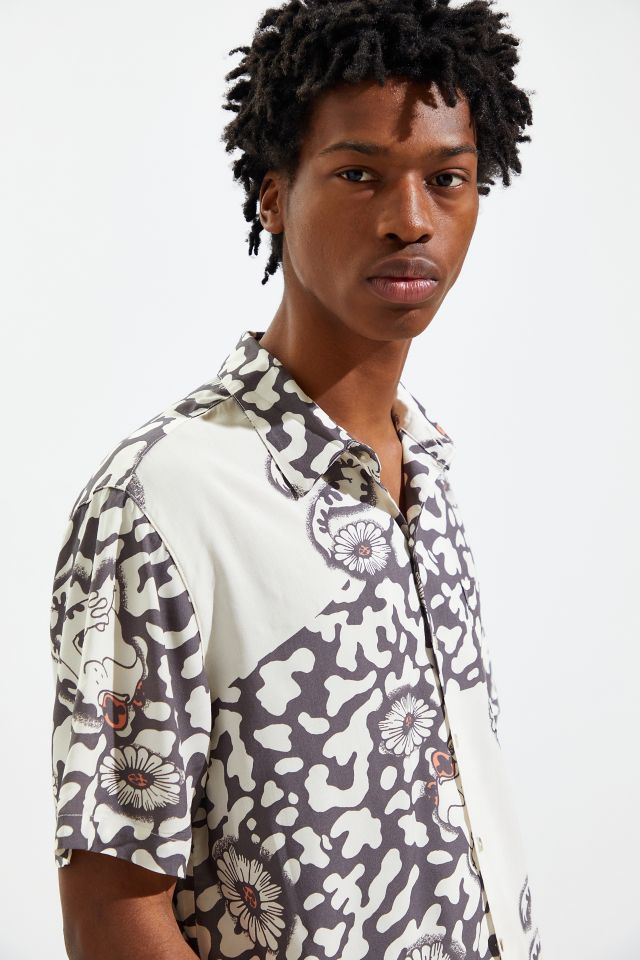 UO Frog Clash Rayon Short Sleeve Button-Down Shirt #2