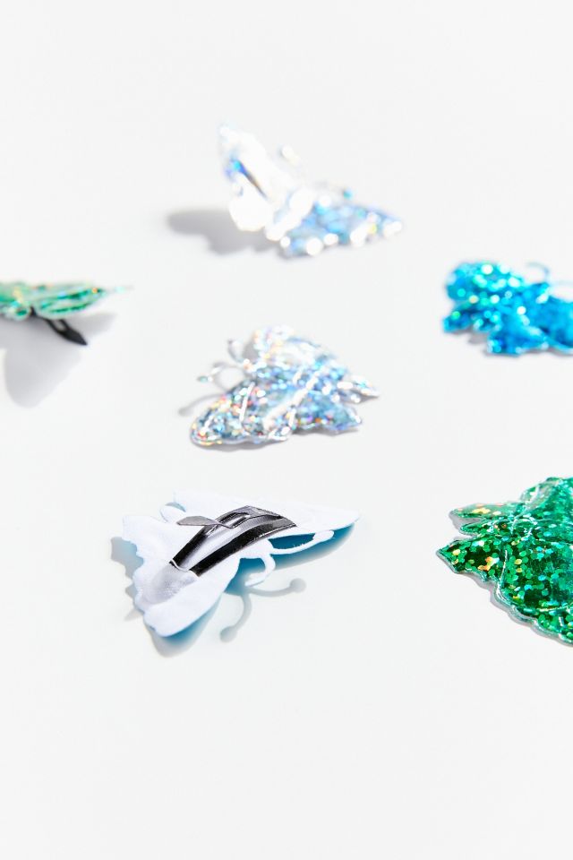 Urban Renewal Vintage Holographic Butterfly Clip Set #2