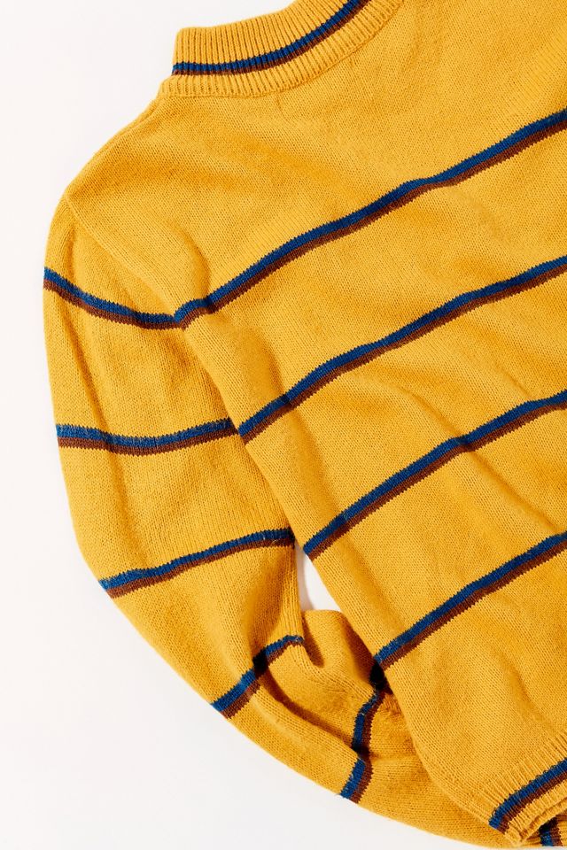 Vintage Mustard Yellow Stripe Sweater