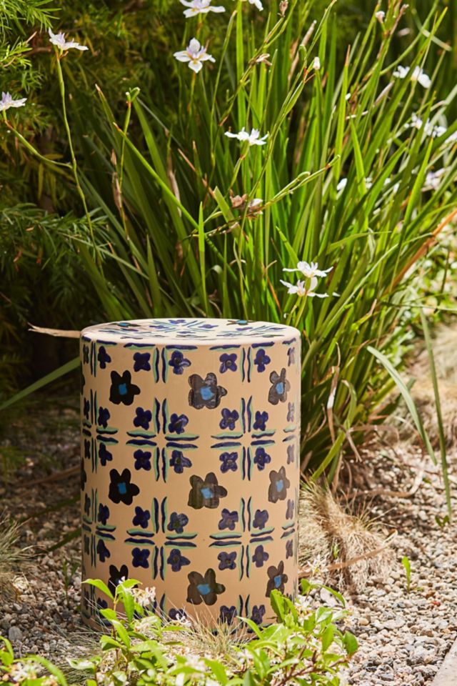 Tile Painted Ceramic Indoor/Outdoor Side Table