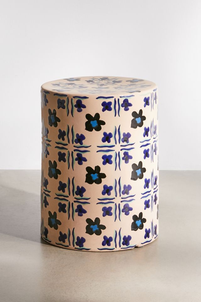 Tile Painted Ceramic Indoor/Outdoor Side Table #1