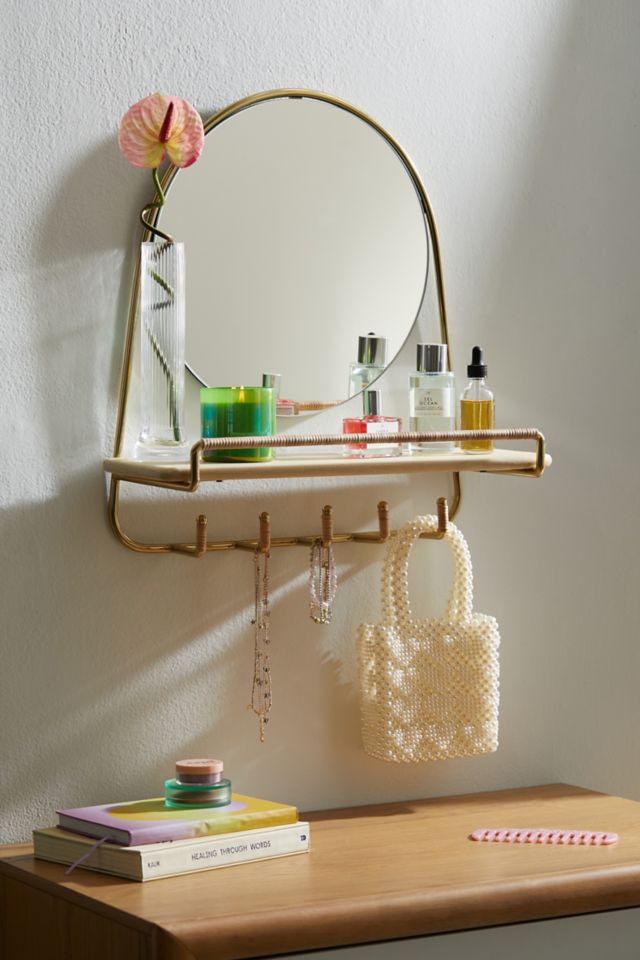 Kamal Entryway Multi-Hook Wall Shelf