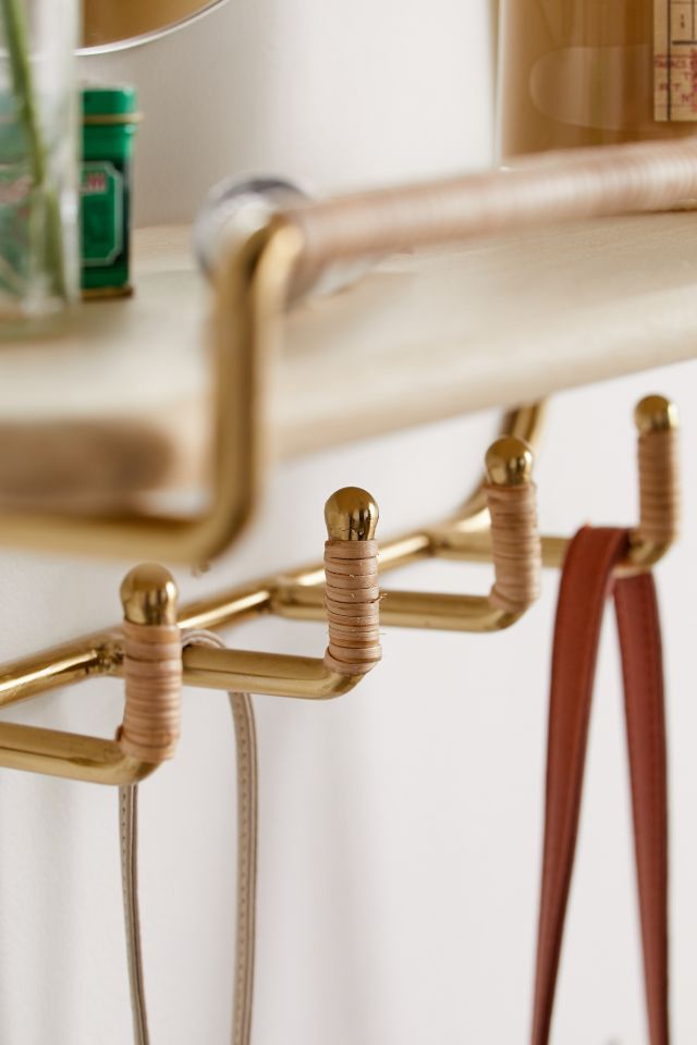 Ella Mirror Multi-Hook Wall Shelf #4