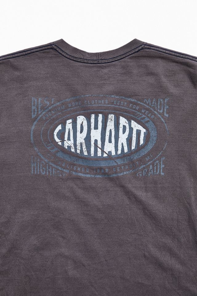 Vintage Carhartt Logo Dark Grey Long Sleeve Tee #2