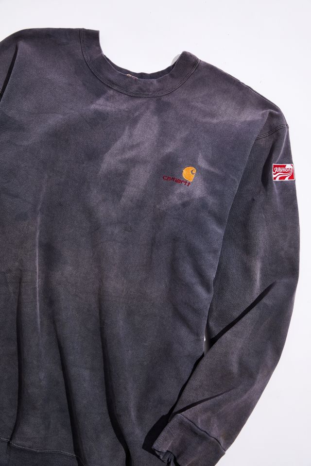 Chandail vintage à col ras du cou gris de Carhartt  #1