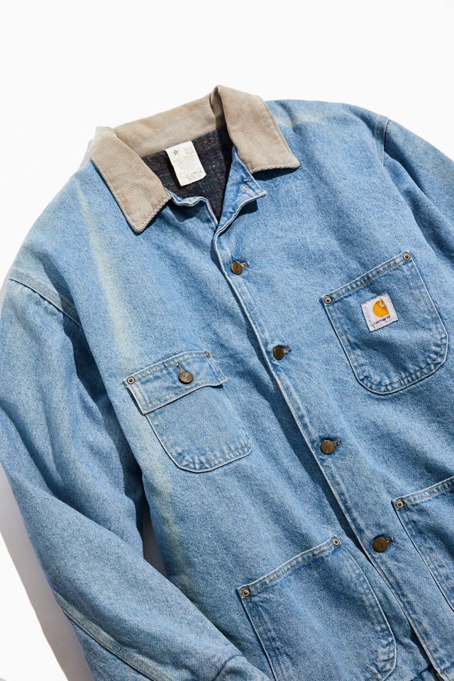 Vintage Plaid Lined Denim Jacket #1