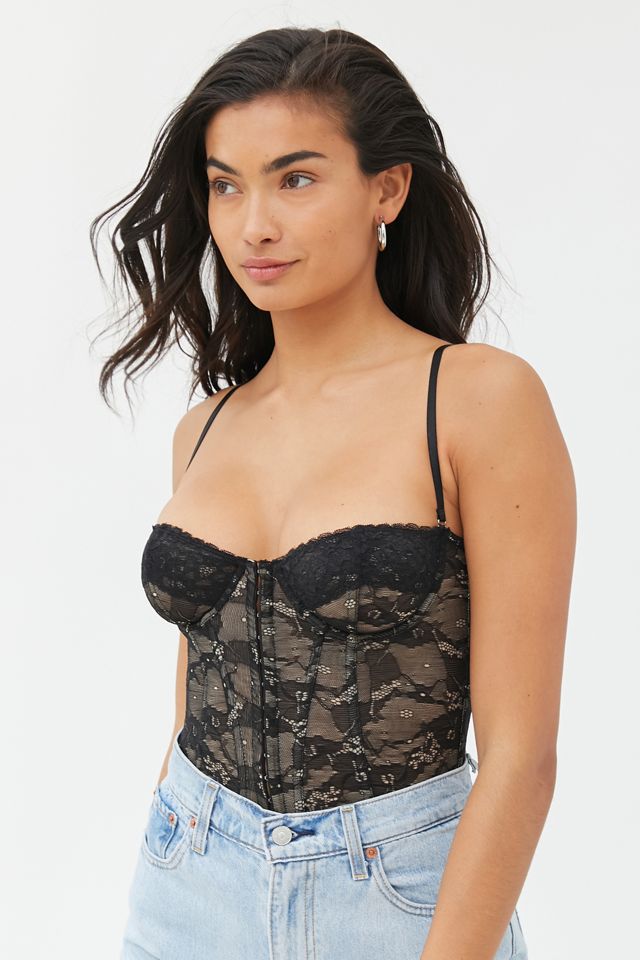 Out From Under Lucy Lace Corset Urban Outfitters Canada